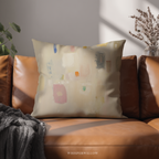 Neutral Pastel Abstract Throw Pillow and Case - Modern Minimalist Color Block Decorative Cushion Gift