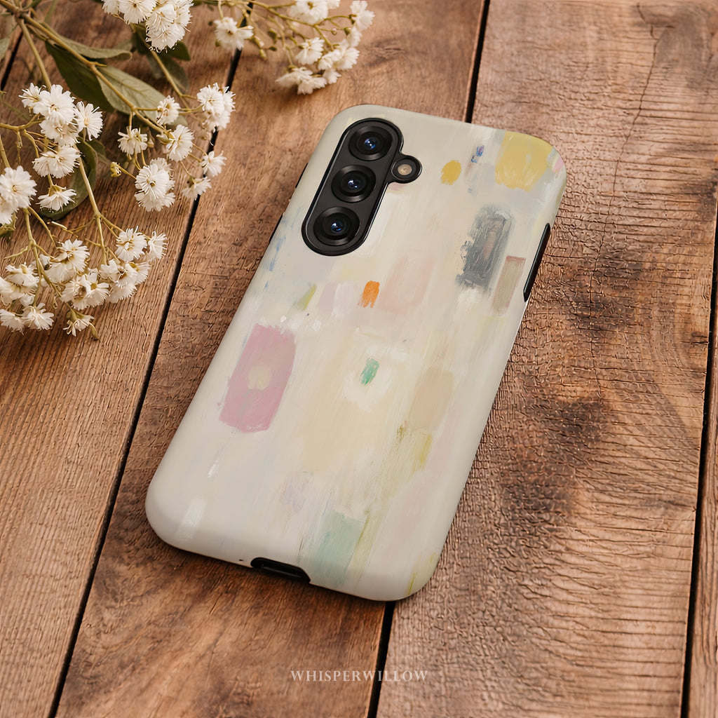 Abstract Pastel Art Phone Case | Samsung Compatible | Colorful Minimal Design Cover