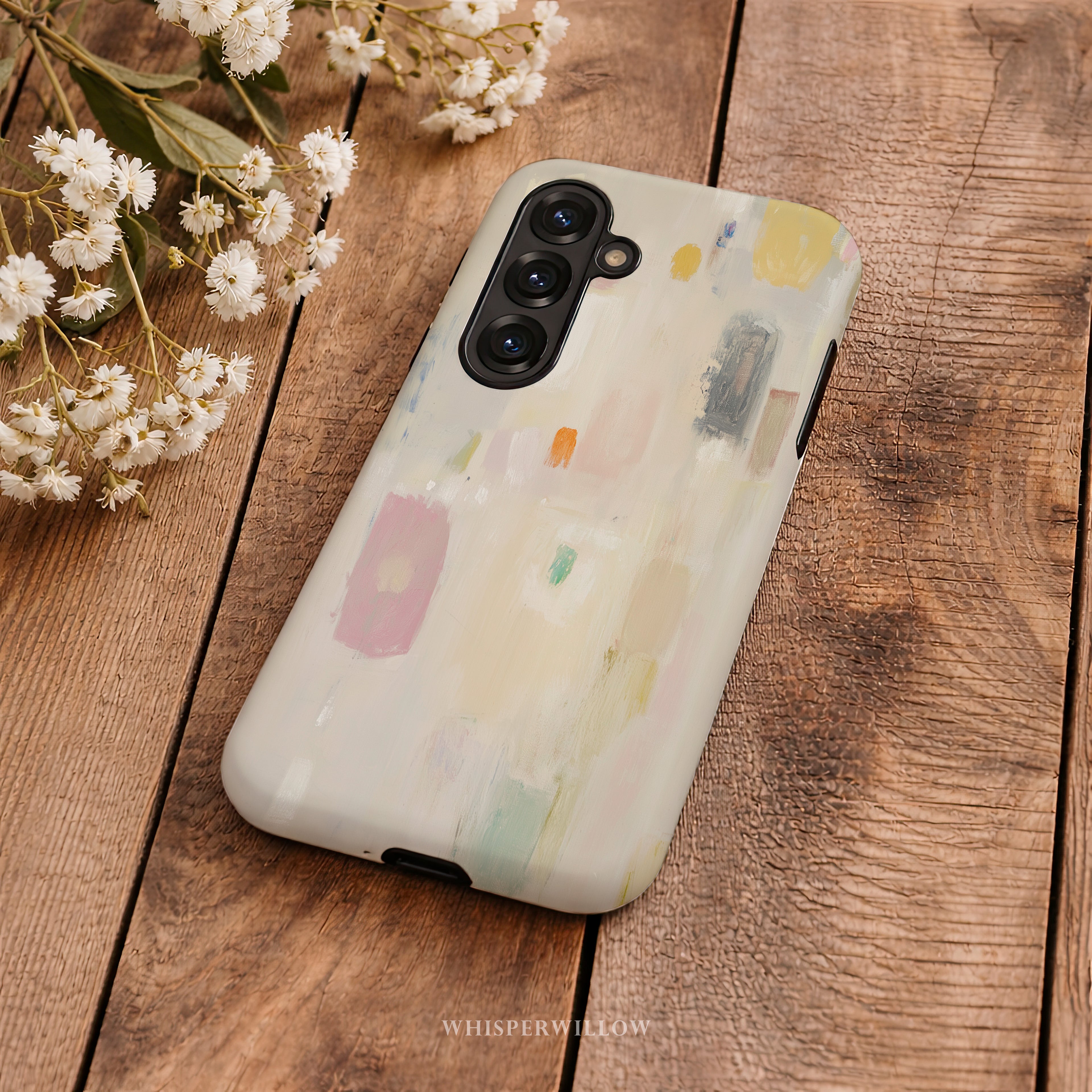 Abstract Pastel Art Phone Case | Samsung Compatible | Colorful Minimal Design Cover