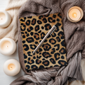 Leopard Print Hardcover Journal - Matte Animal Pattern Notebook by WhisperWillow Studios Home Decor Gift