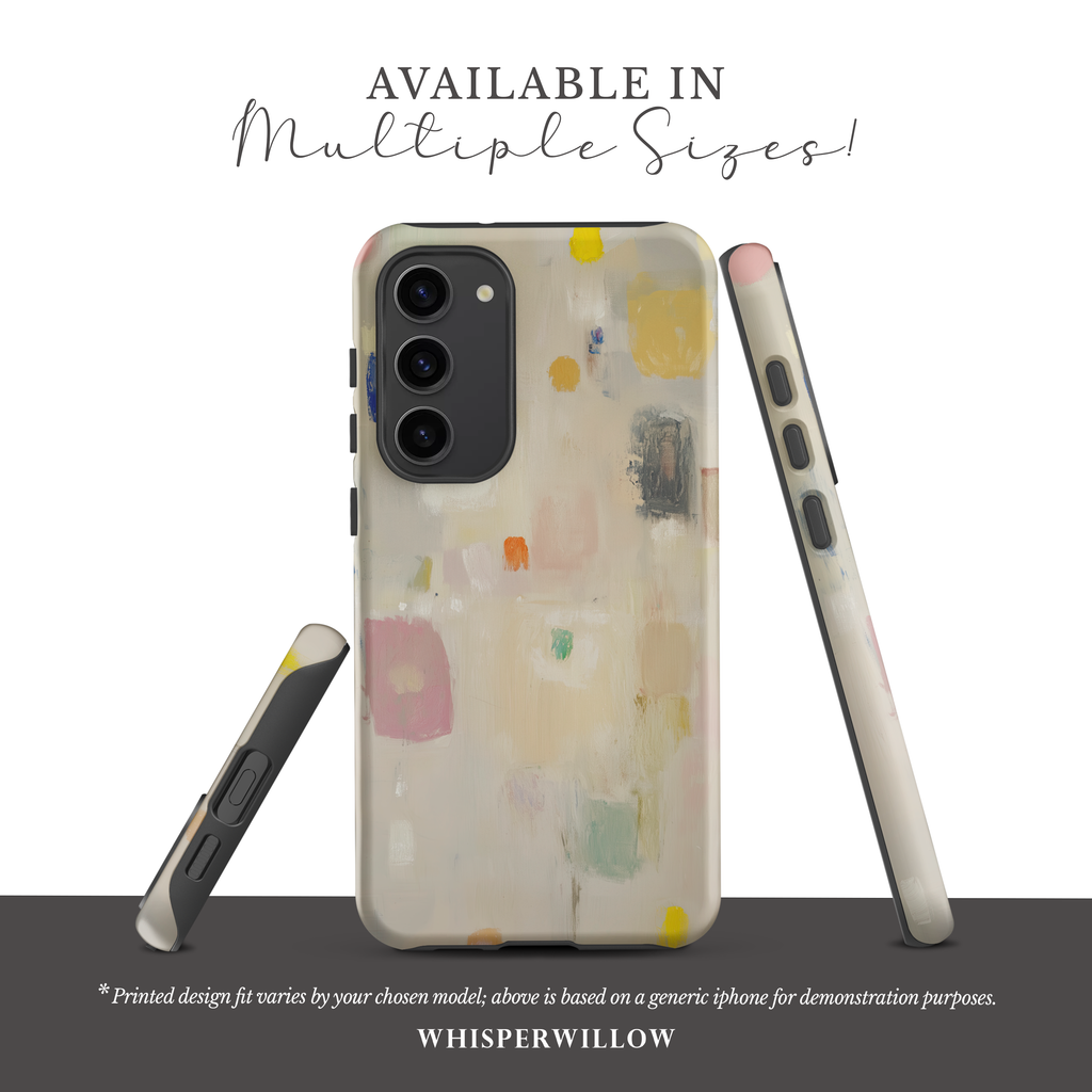 Abstract Pastel Art Phone Case | Samsung Compatible | Colorful Minimal Design Cover