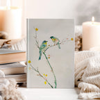 Aquarell-Notizbuch mit Singvögeln (Hardcover) – Natur-Vogelkunst, elegantes florales Notizbuch als Geschenk