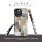 Neutral Aesthetic Phone Case | Minimalist Abstract Art | Compatible with iPhone MagSafe | Color Block Modern Gift