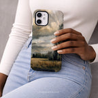 Moody Landscape Phone Case Compatible with iPhone MagSafe | Stormy Sky Nature Art | Rustic Scenic Aesthetic Multi-Size