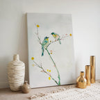 Tableau sur toile | Motif oiseau romantique | Décoration minimaliste nature