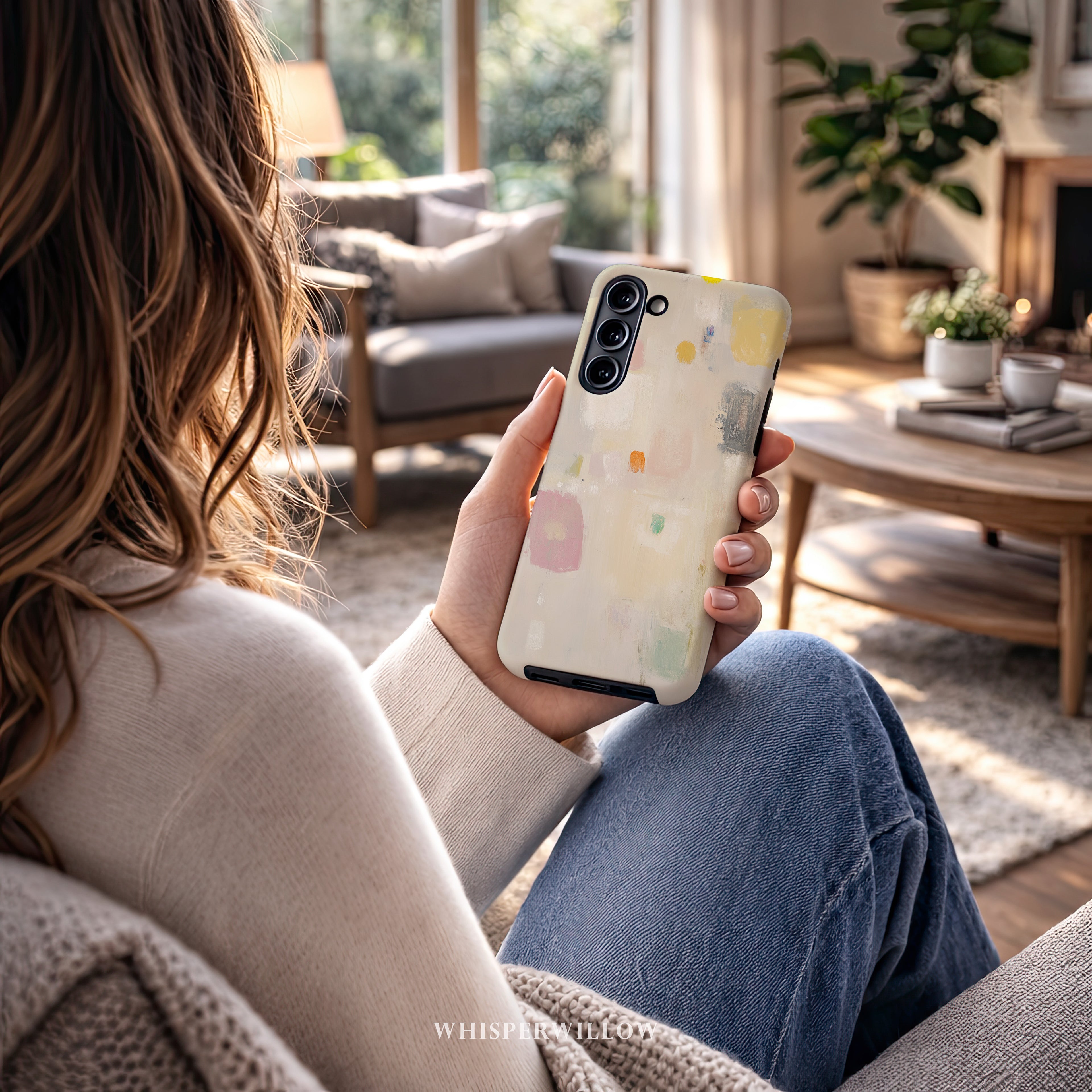 Abstract Pastel Art Phone Case | Samsung Compatible | Colorful Minimal Design Cover