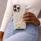 Cream Floral Phone Case | Compatible with Multiple iPhone Models | Elegant Botanical Art | Minimalist Aesthetic Design