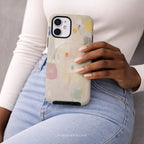 Abstract Pastel Art Magnetic Case | iPhone Compatible | Colorful Minimal Design Cover