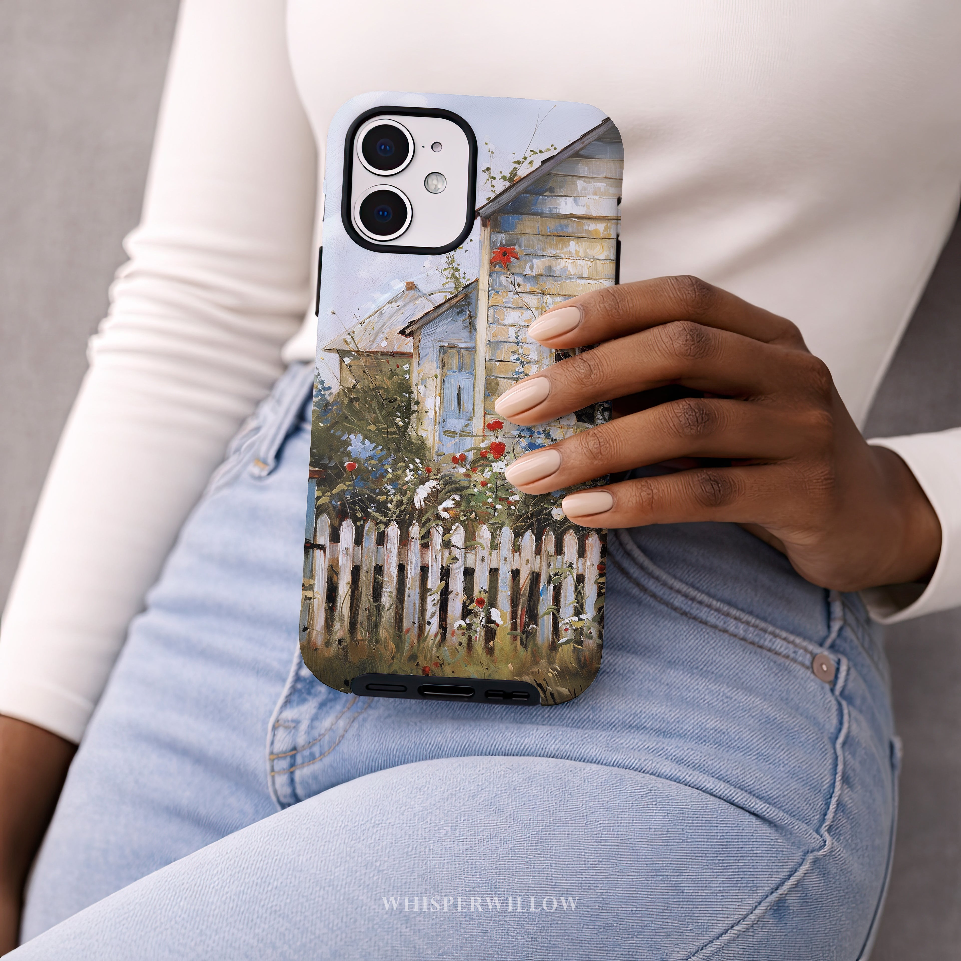 Wildflower Cottage Floral Phone Case | Compatible with iPhone MagSafe | Rustic Garden Farmhouse Art