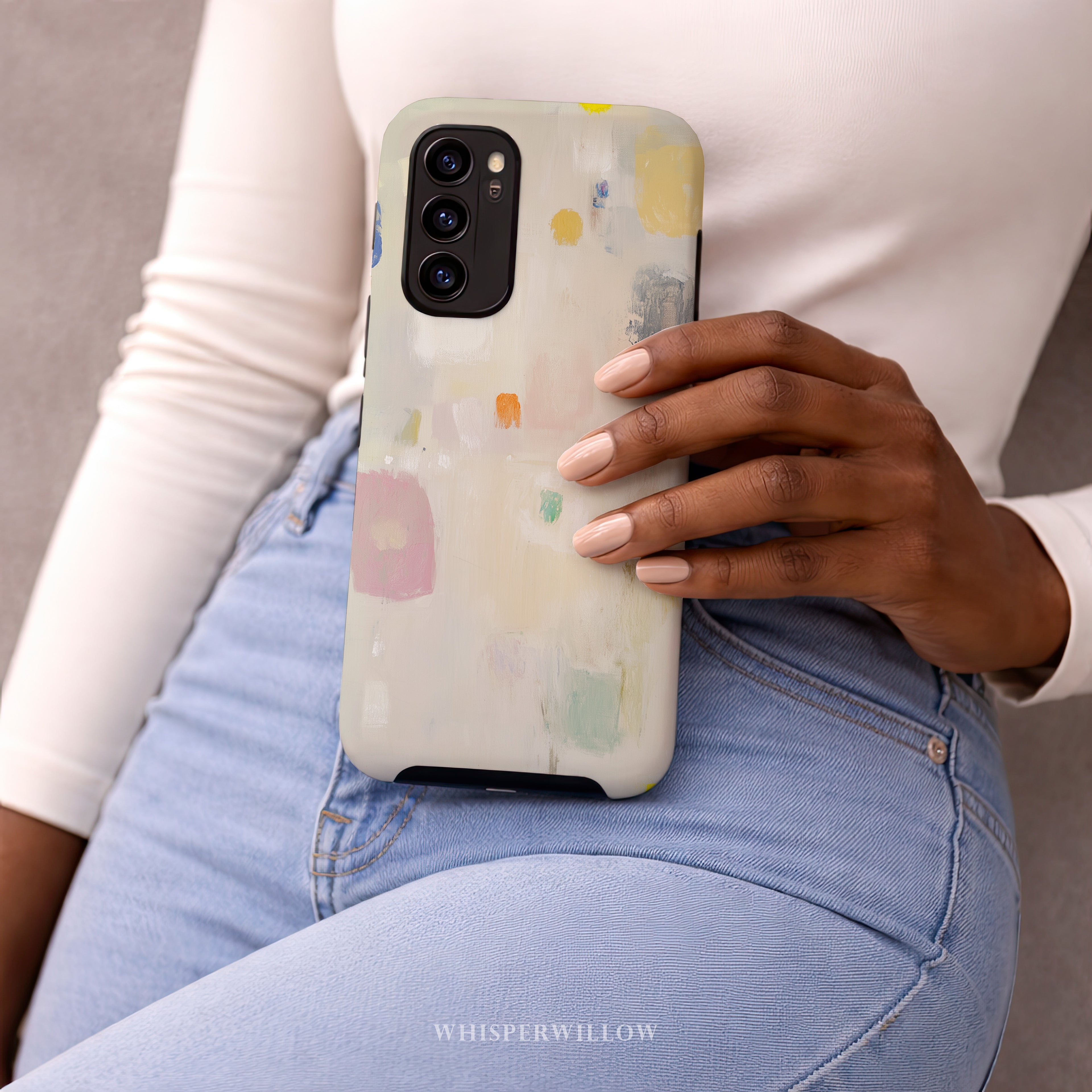 Abstract Pastel Art Phone Case | Samsung Compatible | Colorful Minimal Design Cover