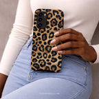 Leopard Print Dual Layer Phone Case | Compatible with Samsung | Matte Protective Cover