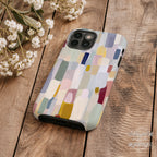 Pastel Color Block Phone Case | Compatible with iPhone | Abstract Aesthetic Geometric Art Cover