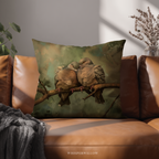 Romantic Dove Throw Pillow and Case - Nature Love Birds Decorative Cushion Wildlife Art Gift