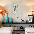 Tableau sur toile | Motif oiseau romantique | Décoration minimaliste nature