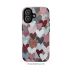 Cute Heart Pattern Phone Case | Romantic Valentine Design | Magnetic Charging Compatible with iPhone Gift by WhisperWillow Studios