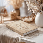 Vintage Wildblumen-Notizbuch mit Hardcover – Skizzenbuch mit floralem Muster, minimalistischem, neutralem Naturmotiv, botanisches Geschenk