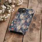 Abstract Fireworks Magnetic Case | Compatible with iPhone | Patriotic Red White Blue Starburst Cover