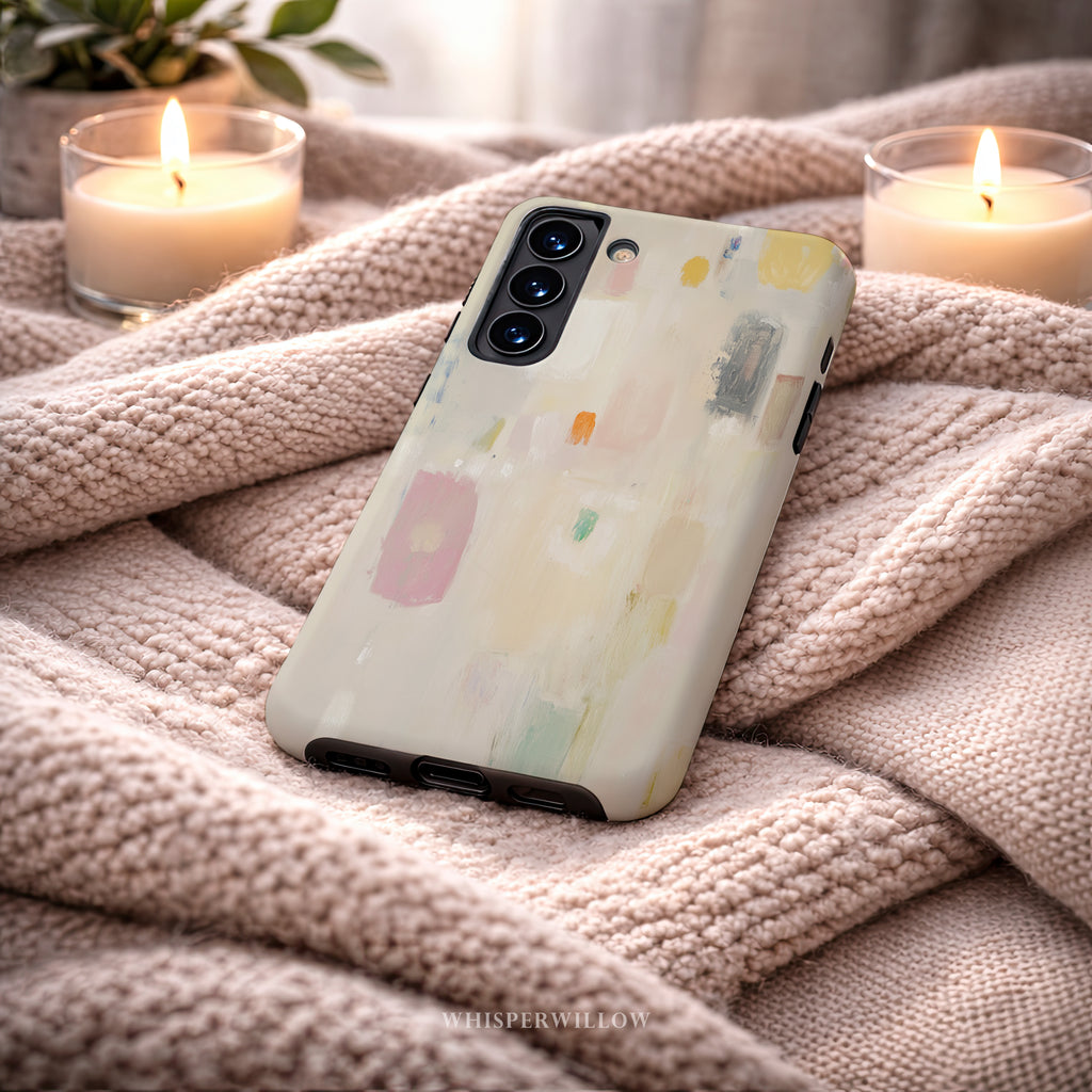 Abstract Pastel Art Phone Case | Samsung Compatible | Colorful Minimal Design Cover