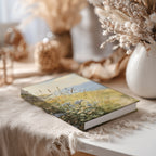 Notizbuch „Küstenwildblumen“ (gebunden) – Notizbuch „Wiesenlandschaft am Meer“, Naturlandschaft, botanisches Geschenk