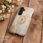 Botanical Phone Case | Dandelion Beige Neutral Art | Compatible with Samsung | Minimalist Floral Aesthetic Modern Design Gift