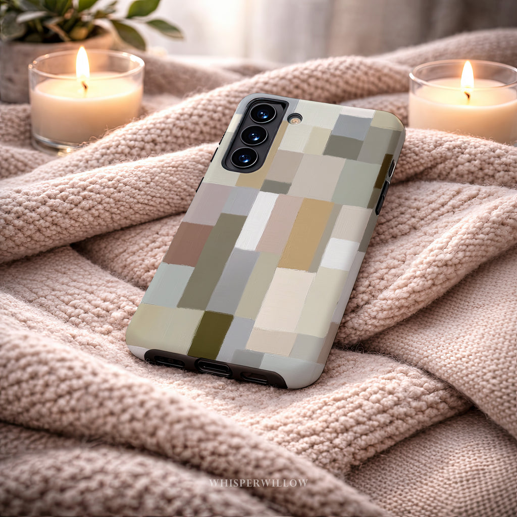 Neutral Aesthetic Phone Case | Minimalist Abstract Art | Compatible with iPhone | Modern Soft Color | Artistic Chic Gift