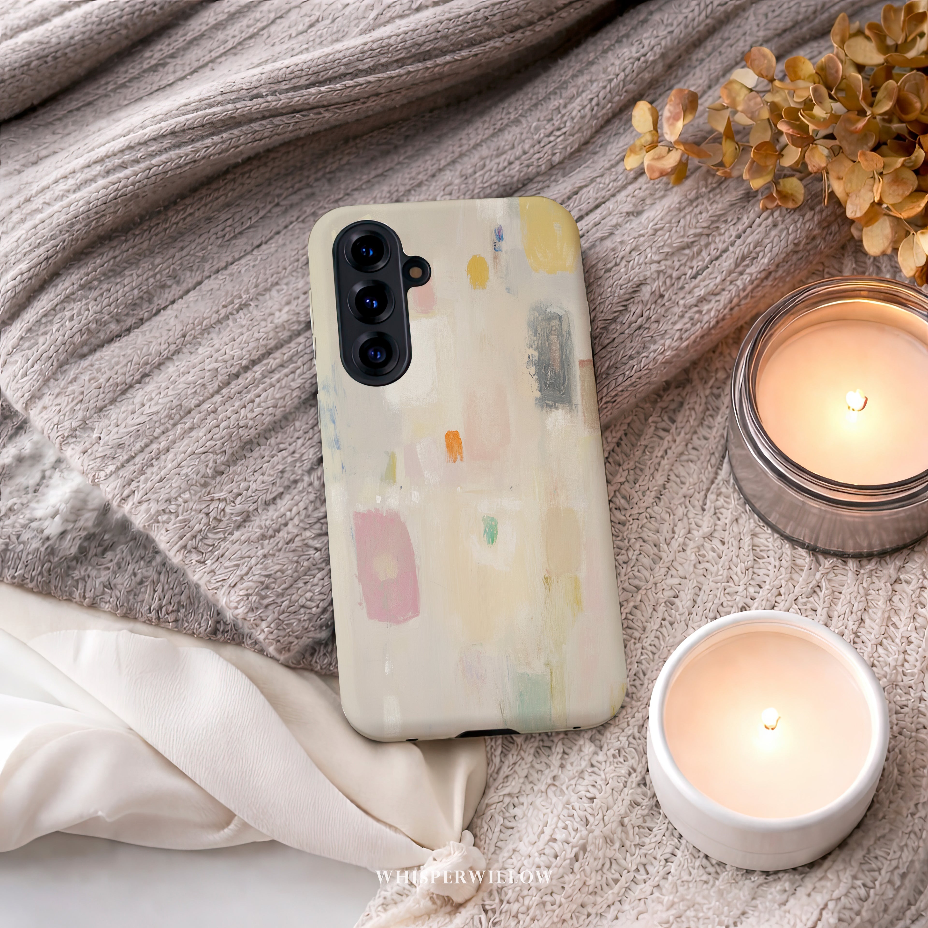 Abstract Pastel Art Phone Case | Samsung Compatible | Colorful Minimal Design Cover