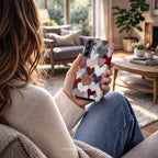 Heart Pattern Phone Case Compatible with Samsung Galaxy | Cute Aesthetic Pink Red Romantic Valentine Modern Love Art Cover
