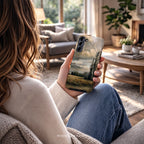 Moody Landscape Phone Case | Compatible with Samsung | Stormy Sky Nature Art Scenic Countryside Aesthetic Neutral Earthy