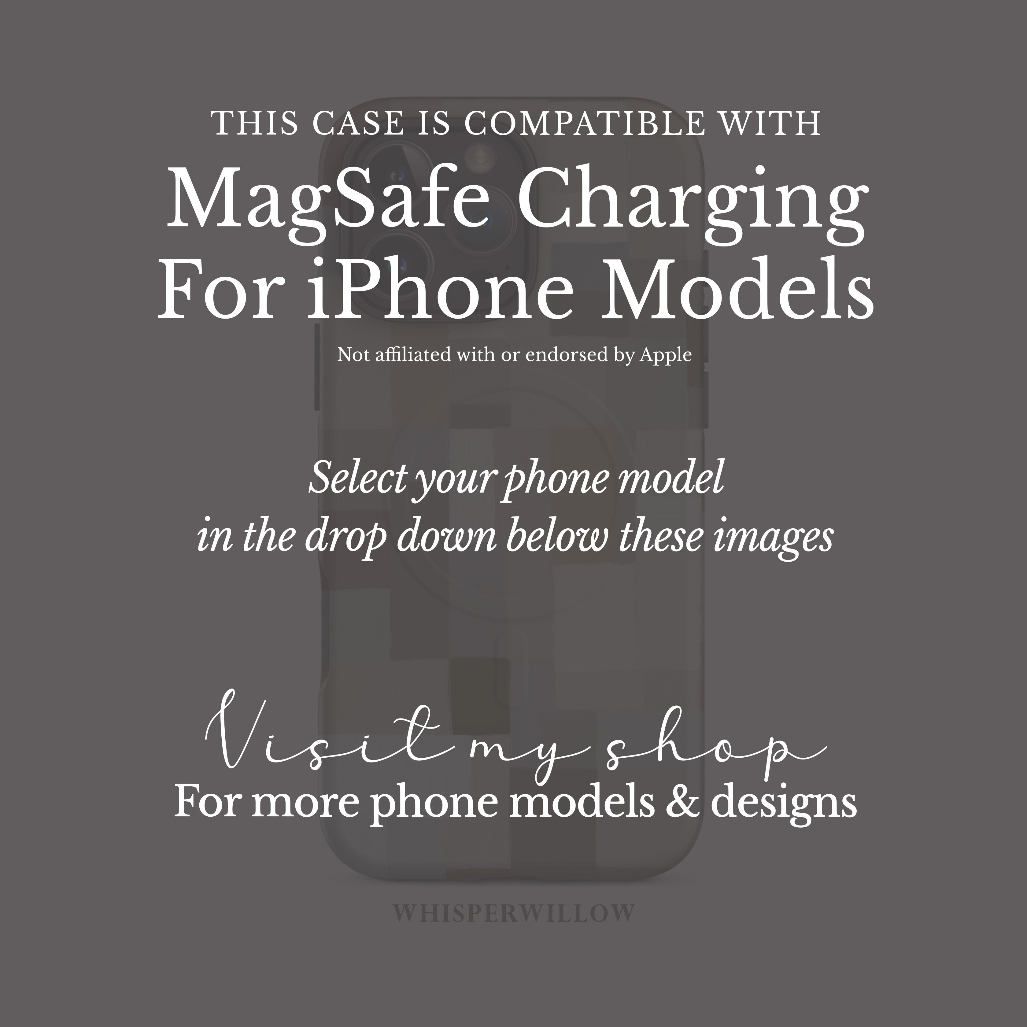 Neutral Aesthetic Phone Case | Minimalist Abstract Art | Compatible with iPhone MagSafe | Color Block Modern Gift
