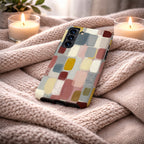 Colorful Geometric Phone Case | Compatible with Samsung | Abstract Cute Artistic Modern Neutral Gift