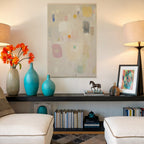 Abstrakte Pastell-Leinwandbilder | Beige-neutrale Farbblockmuster | Moderne minimalistische Wohndekoration