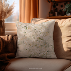 Cream Floral Abstract Throw Pillow - Neutral White Botanical Art Decor Cushion Gift