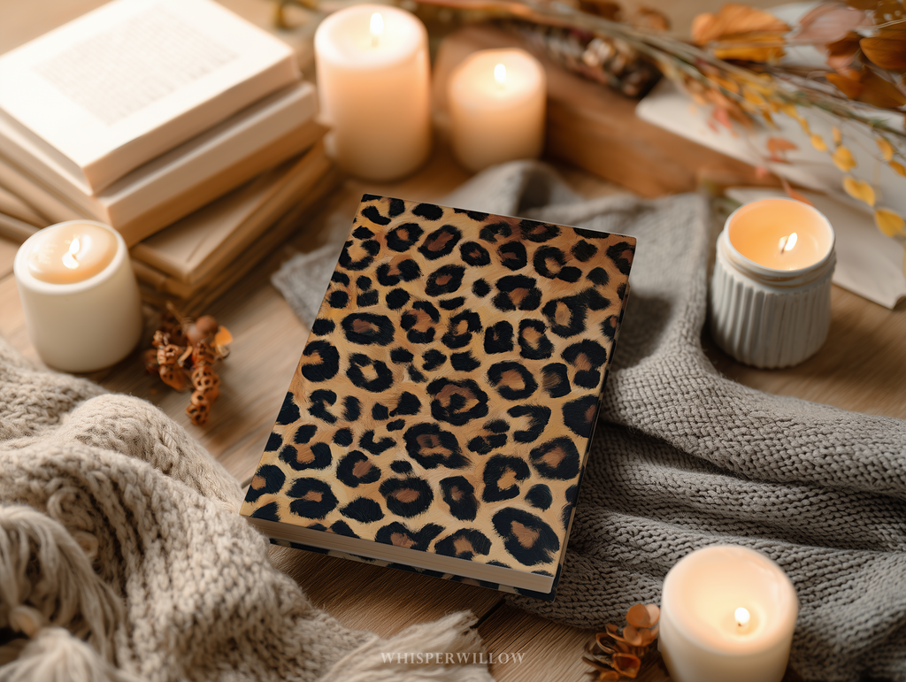 Leopard Print Hardcover Journal - Matte Animal Pattern Notebook