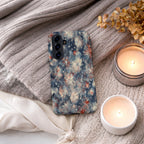 Abstract Fireworks Phone Case | Compatible with Samsung | Patriotic Red White Blue Starburst Cover