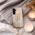Botanical Phone Case | Dandelion Beige Neutral Art | Compatible with Samsung | Minimalist Floral Aesthetic Modern Design Gift