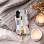 Pastel Color Block Phone Case | Compatible with Samsung | Aesthetic Geometric Art | Modern Minimalist Abstract Colorful Design Cover