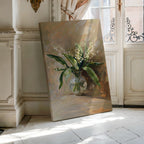 Tableau sur toile Muguet - Bouquet floral vintage, nature morte botanique élégante, magnifique décoration champêtre classique