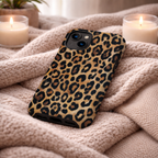 Leopard Print Dual Layer Phone Case | iPhone Compatible | Matte Protective Cover
