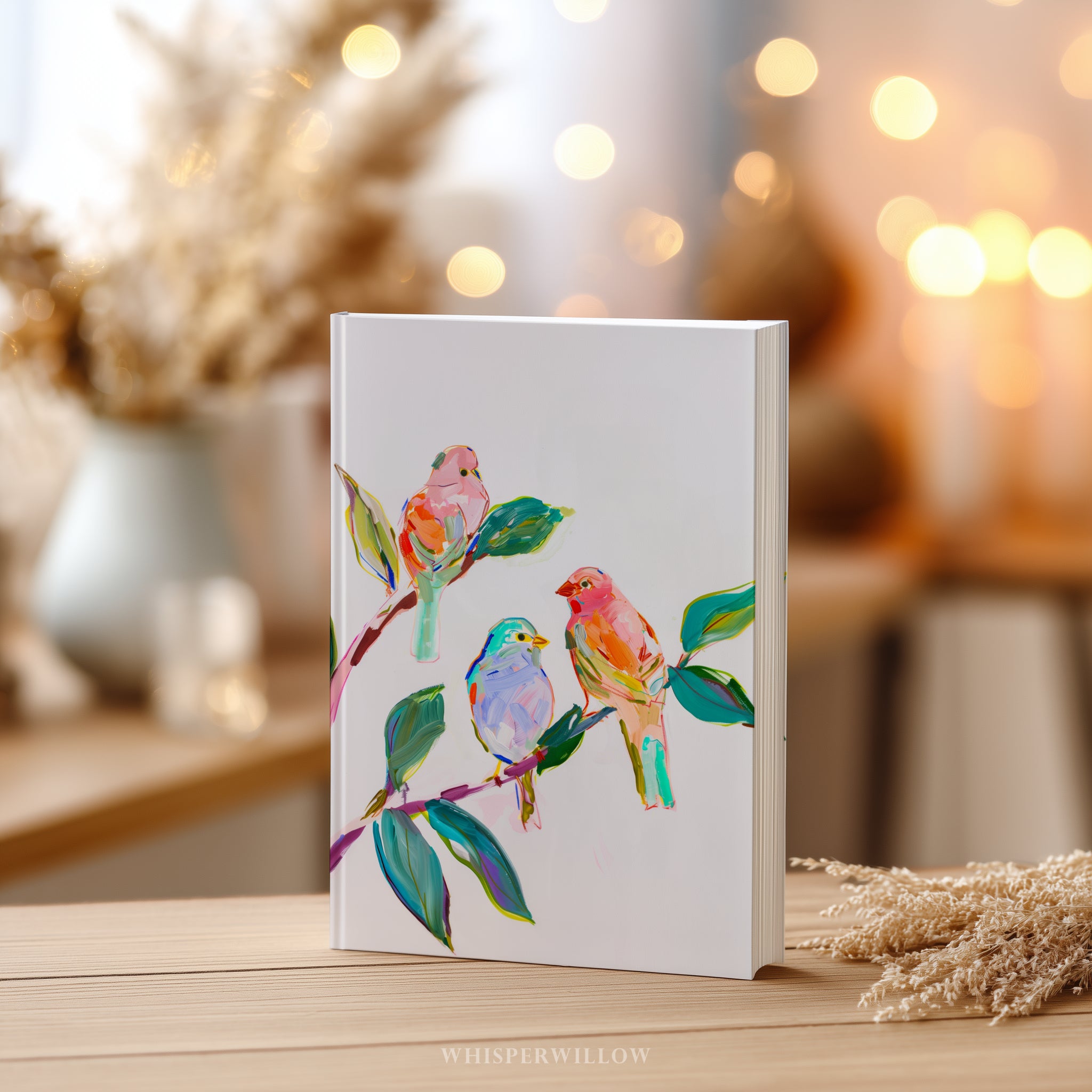 Vibrant Songbirds Hardcover Journal - Colorful Wildlife Animals, Nature Art Notebook Gift