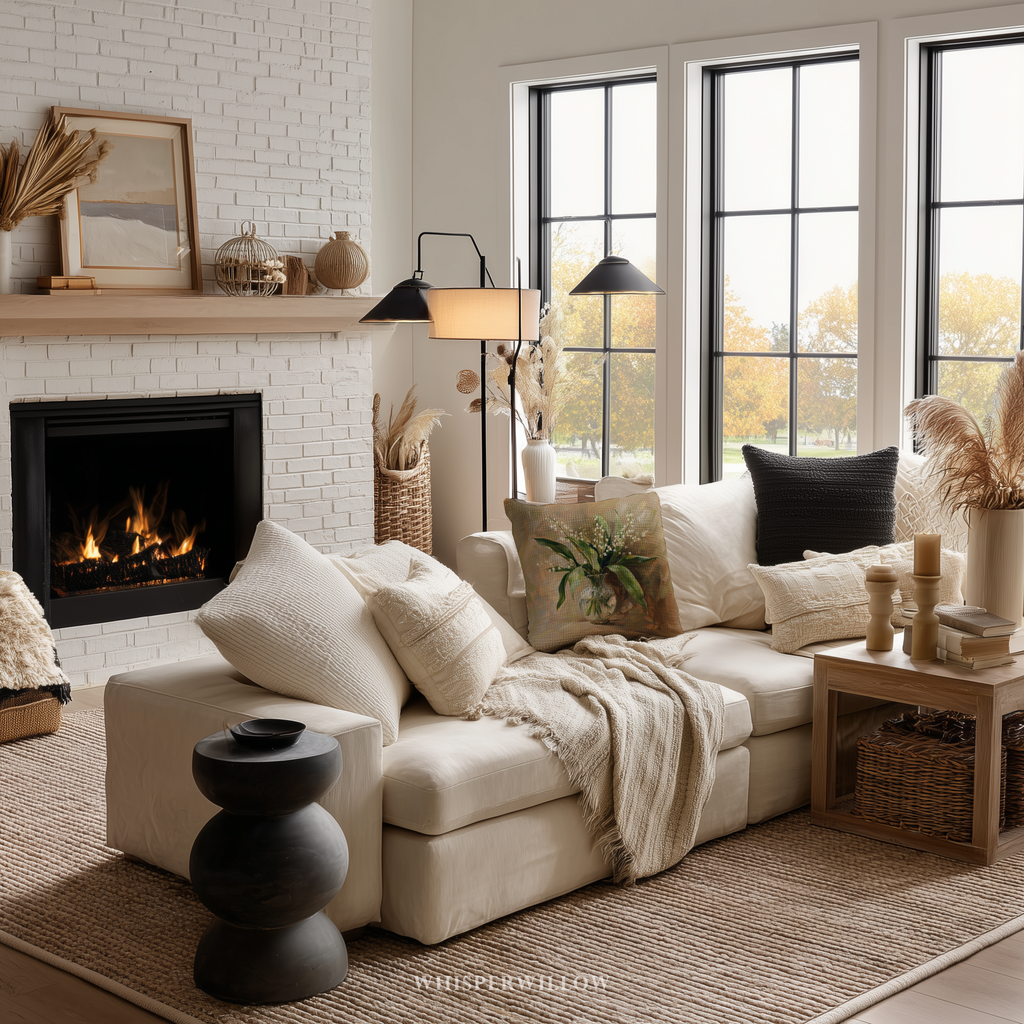 Lily of the Valley Throw Pillow - Floral Botanical Art Cushion