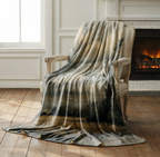 Moody Landscape Throw Blanket - Stormy Sky Meadow Tall Tree Gift