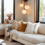 Whimsical Easter Bunny Throw Pillow, Floral Meadow Spring Pastel Design, Rabbit Eggs Farmhouse Decor, Nursery Gift for Kids and Adults Gift