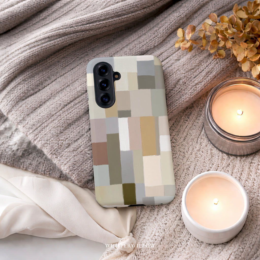 Neutral Aesthetic Phone Case | Minimalist Abstract Art | Compatible with iPhone | Modern Soft Color | Artistic Chic Gift