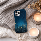Firefly Night Sky Phone Case | Compatible with iPhone | Dual Layer Protective Cover | Dark Blue Nature Stars Lightning Bugs