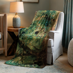 Enchanted Forest Throw Blanket - Swinging Child Whimsical Woodland Gift