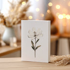 Elegantes Magnolien-Notizbuch mit Hardcover – Weiße Blütenblüte, schlichte, minimalistische Skizze, botanisches Geschenk