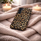 Leopard Print Dual Layer Phone Case | Compatible with Samsung | Matte Protective Cover