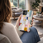 Pastel Color Block Phone Case | Compatible with MagSafe | Aesthetic Abstract Art | Minimalist Modern Cover