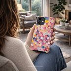 Colorful Floral Confetti Magnetic Case | Compatible with iPhone | Abstract Garden Pattern Cover