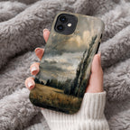 Moody Landscape Phone Case Compatible with iPhone MagSafe | Stormy Sky Nature Art | Rustic Scenic Aesthetic Multi-Size